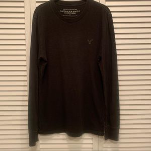 American Eagle Black Long Sleeve Shirt